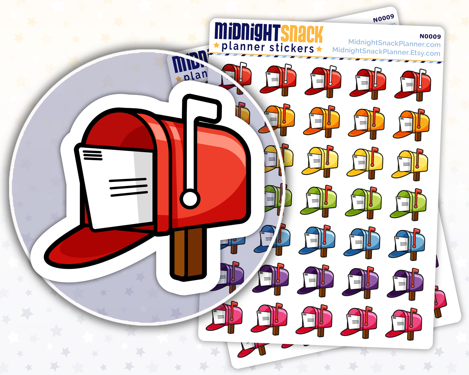 Mail Icon Sticker Mail Box Icons: Planner Stickers – Midnight Snack Planner