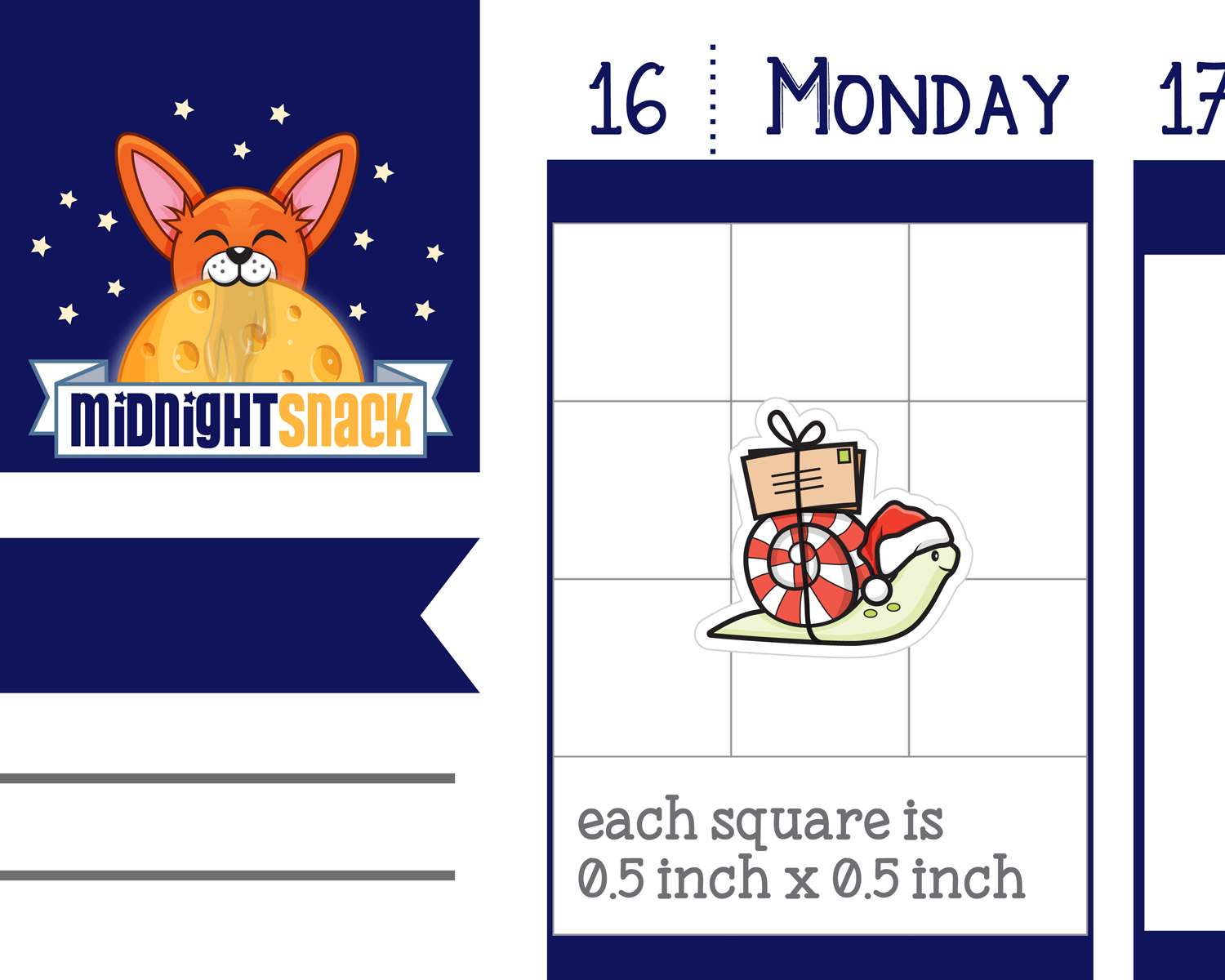 Christmas Snail Mail Icon Stickers: Holiday Happy Mail Planner Stickers