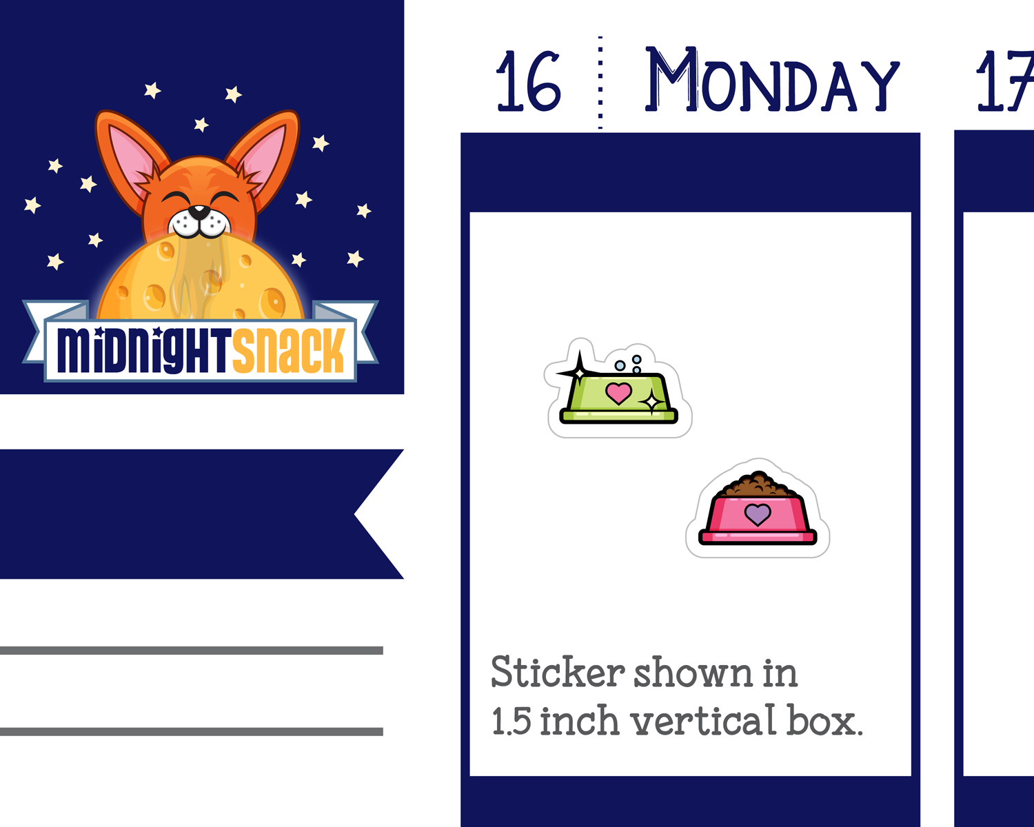 Pet Dishes Icon: Pet Care Planner Stickers