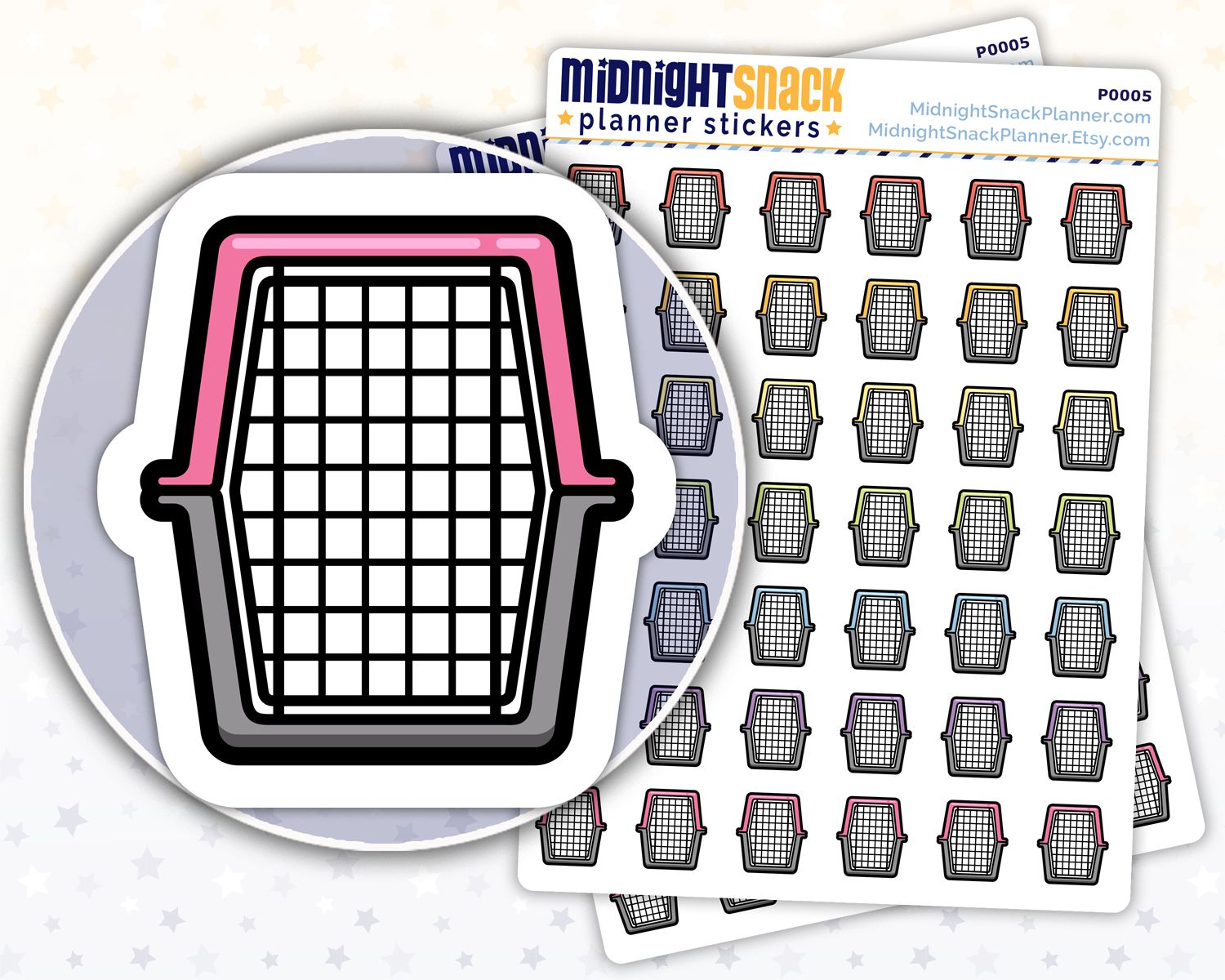 Pet Carrier Icon: Pet Care Planner Stickers