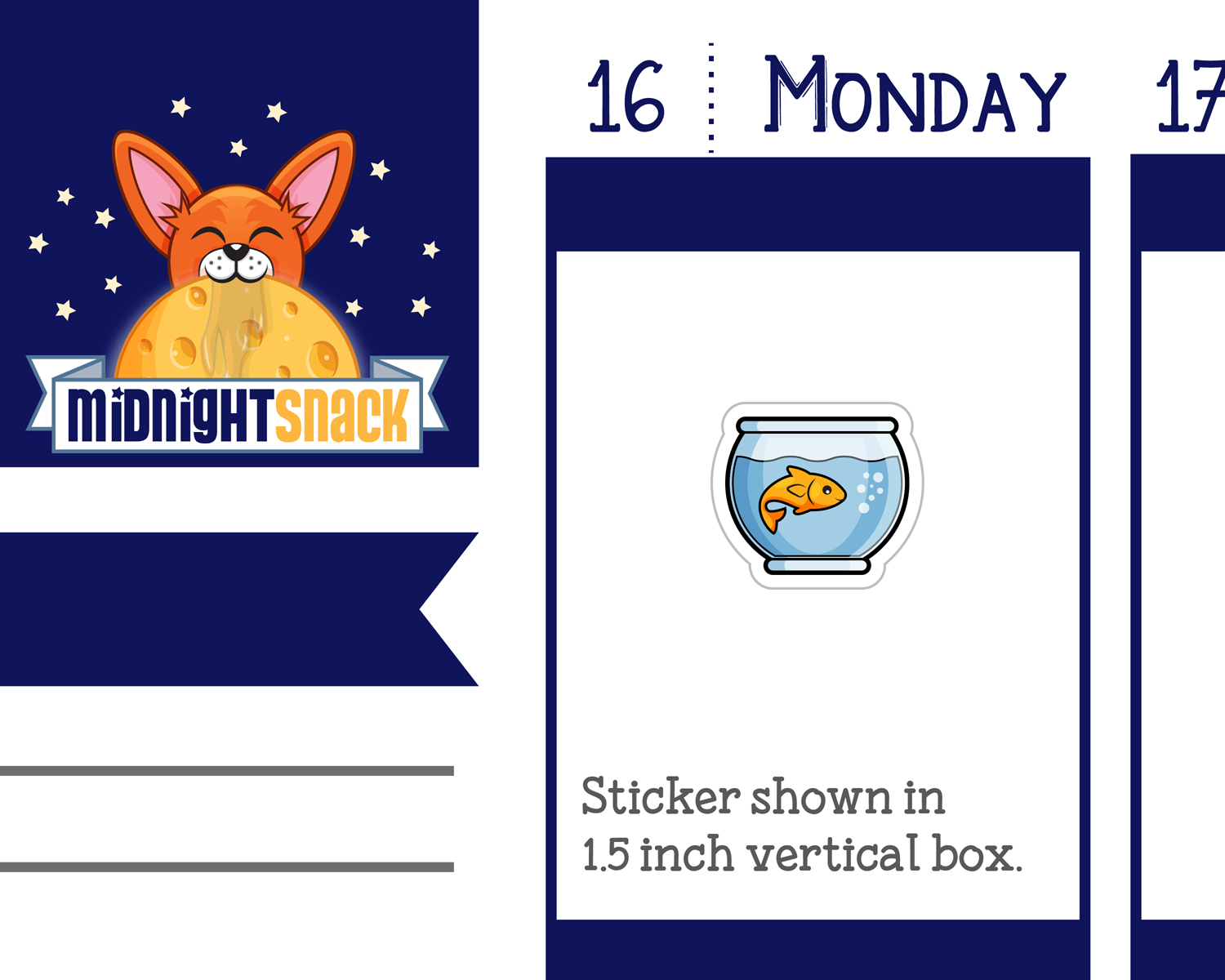 Fish Bowl Icon: Pet Care Planner Stickers