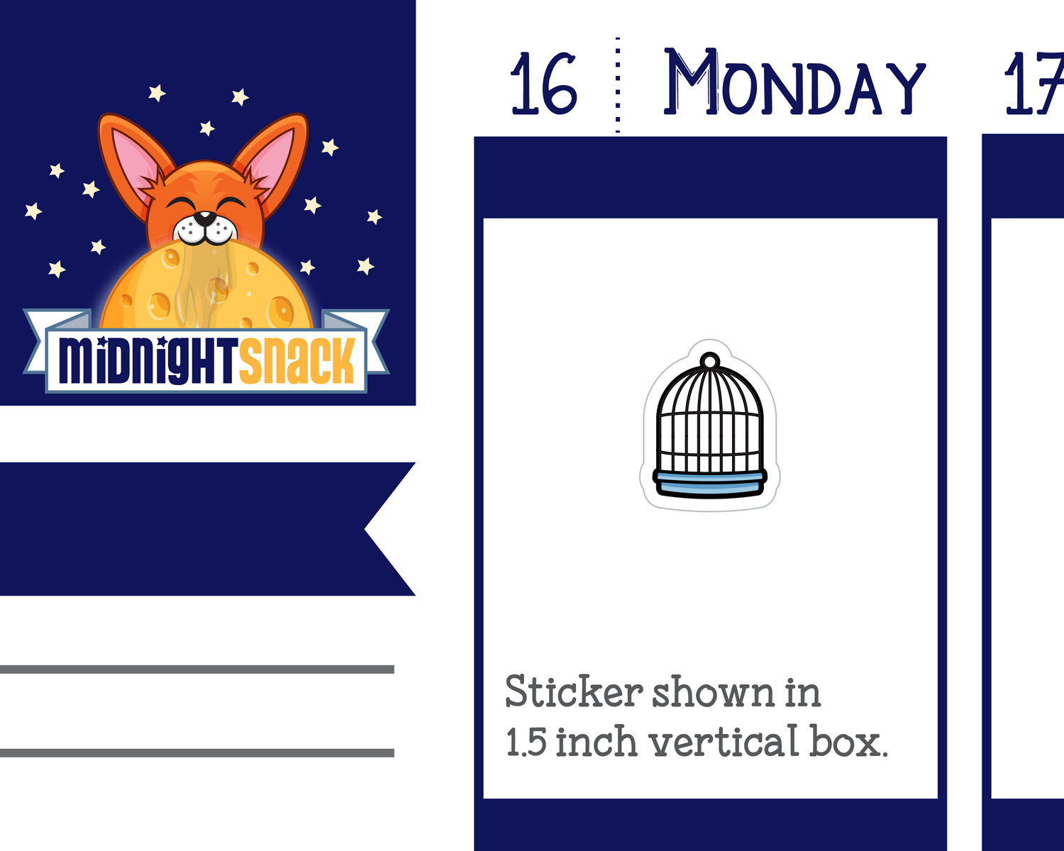 Bird Cage Icon: Pet Care Planner Stickers