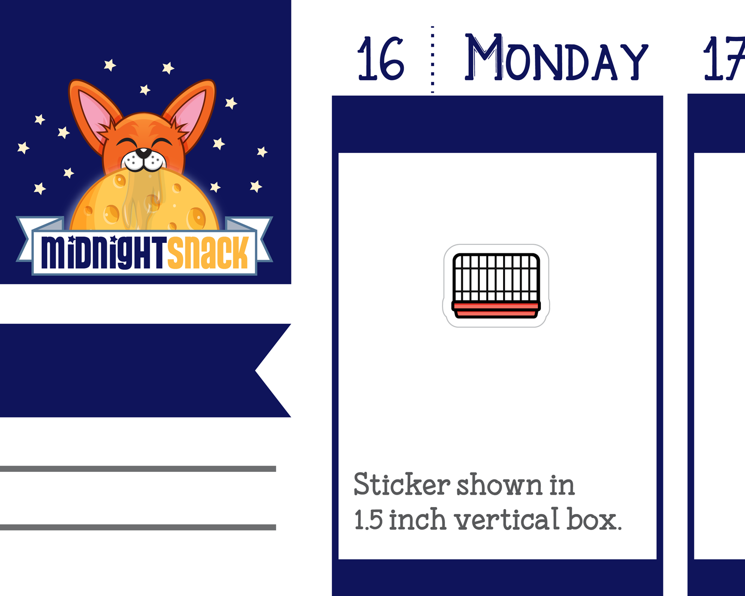 Small Animal Cage Icon: Pet Care Planner Stickers