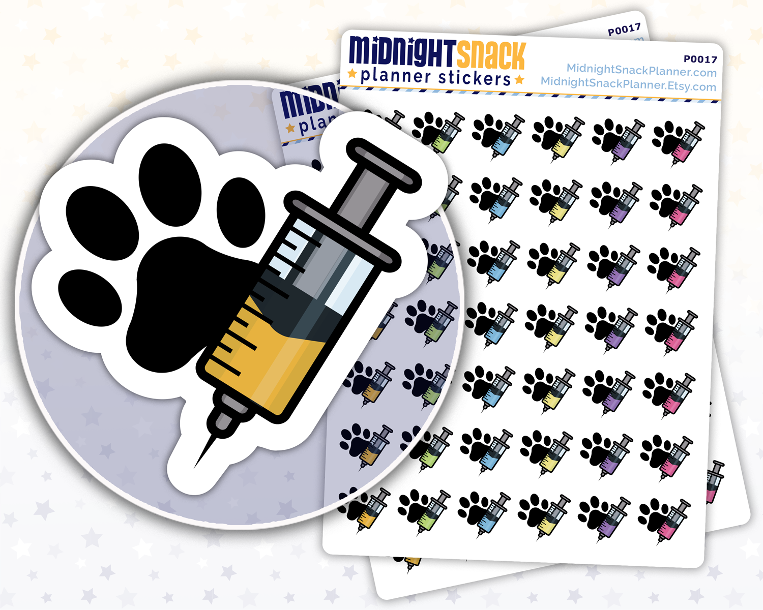 Pet Vaccination Icon: Pet Care Planner Stickers