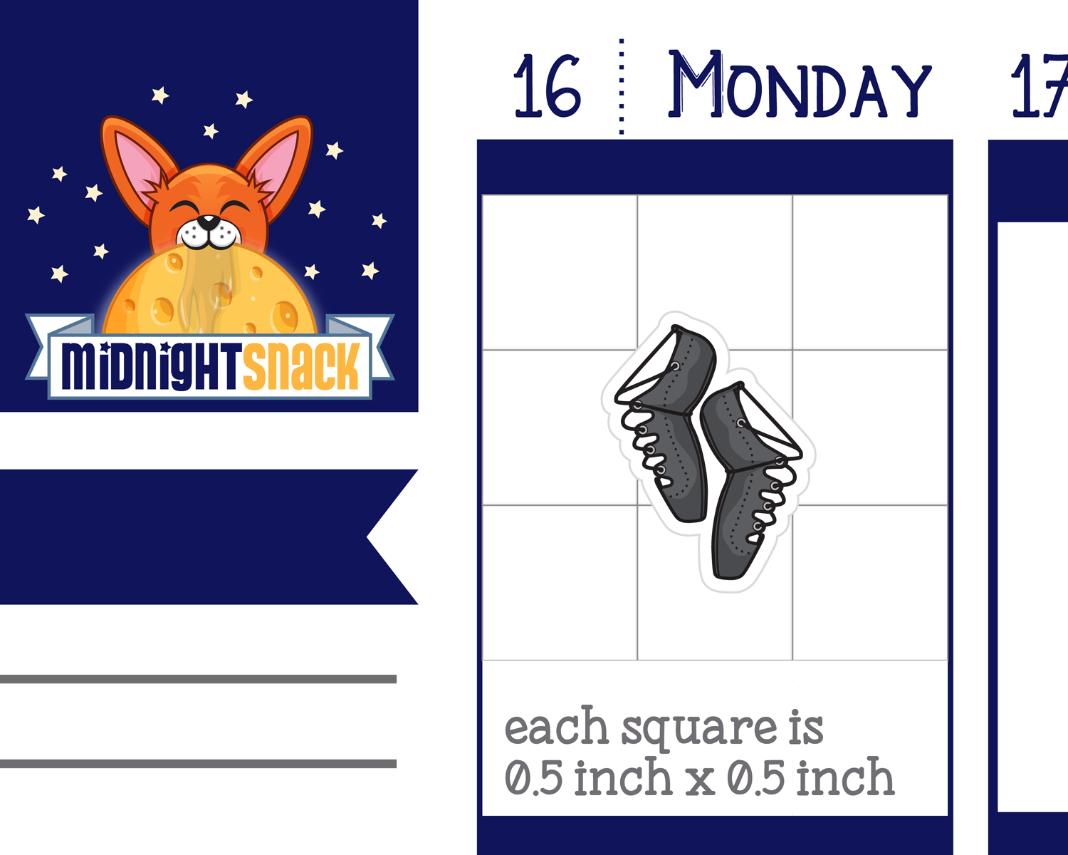 Highland Dance Shoes Icon: Ghillies Planner Stickers