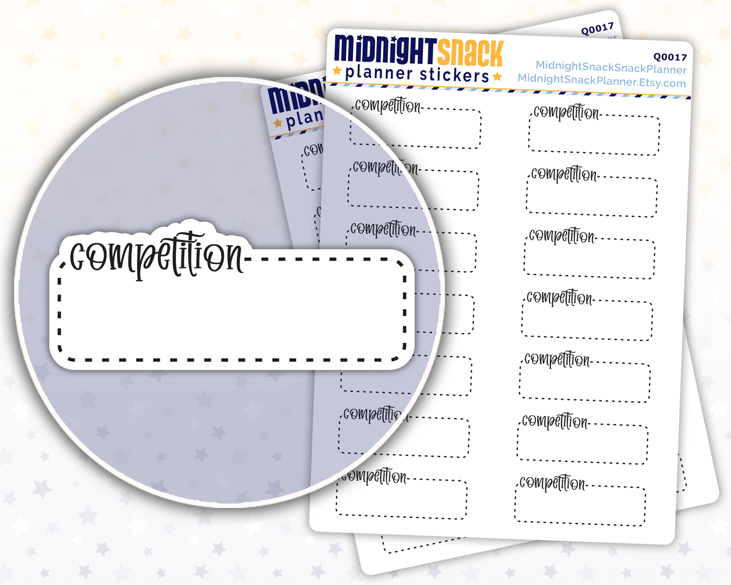 Competition Planner Stickers