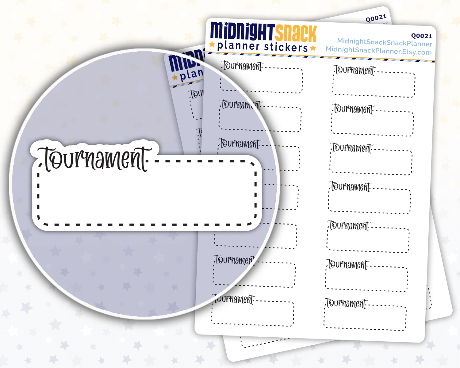 Tournament Planner Stickers