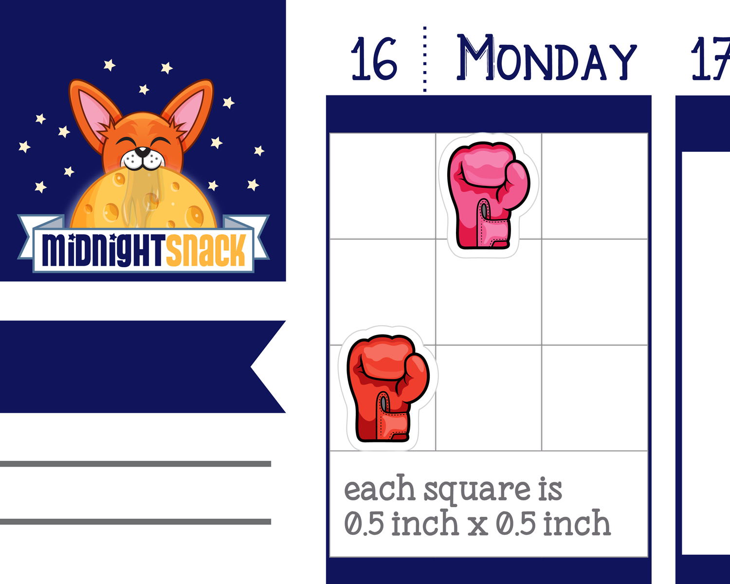 Boxing Gloves Icon Planner Stickers