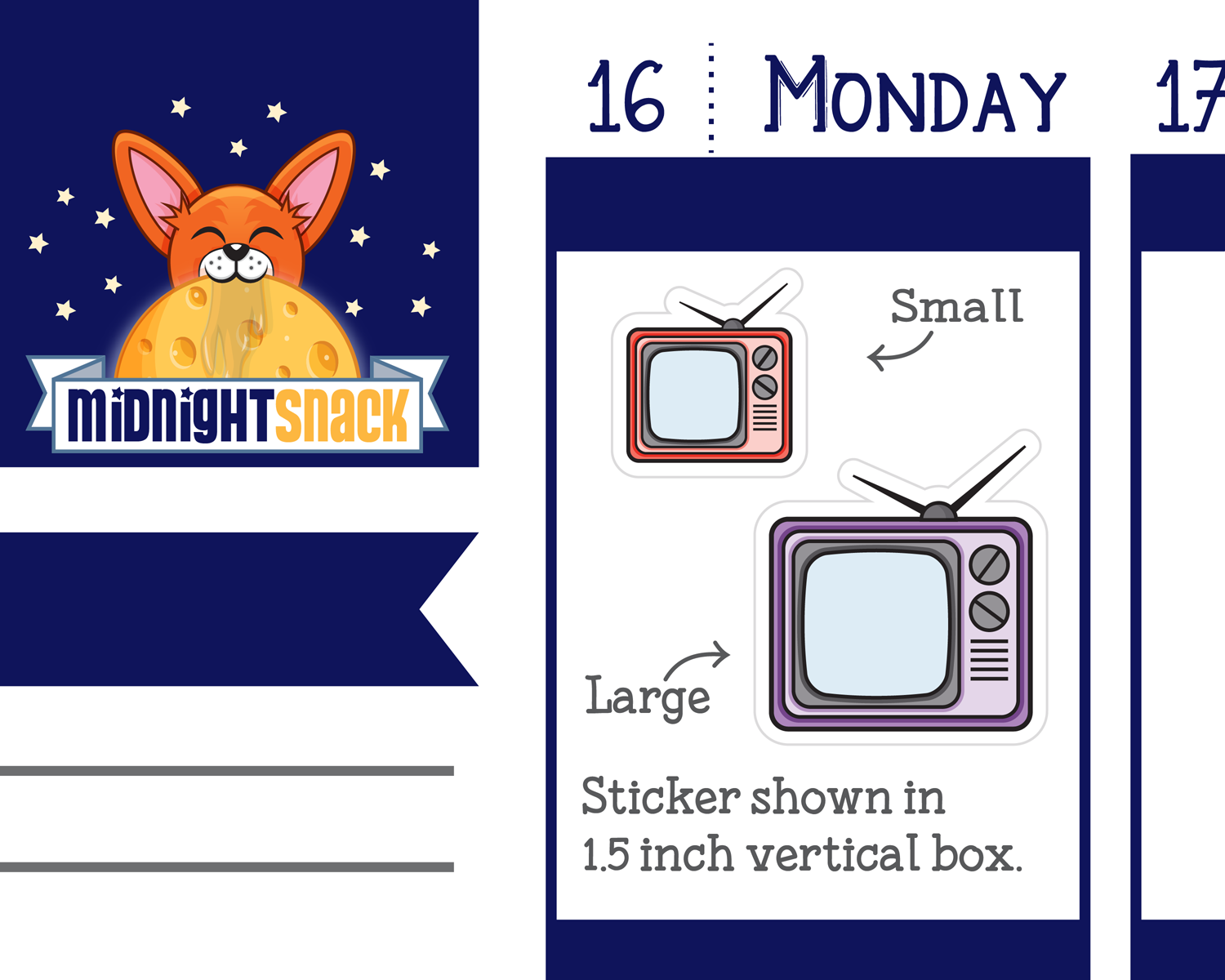Television Icon: TV and Movie Planner Stickers