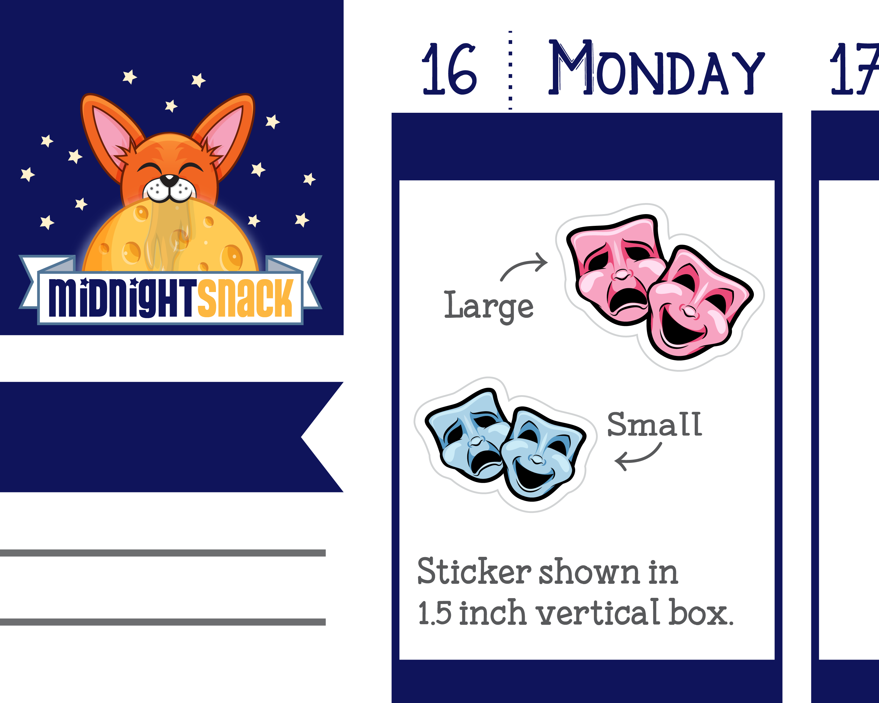 Drama Mask Icon: Theater Planner Stickers
