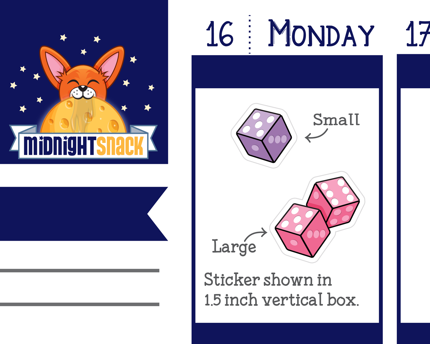 Dice Icon: Fun and Games Planner Stickers