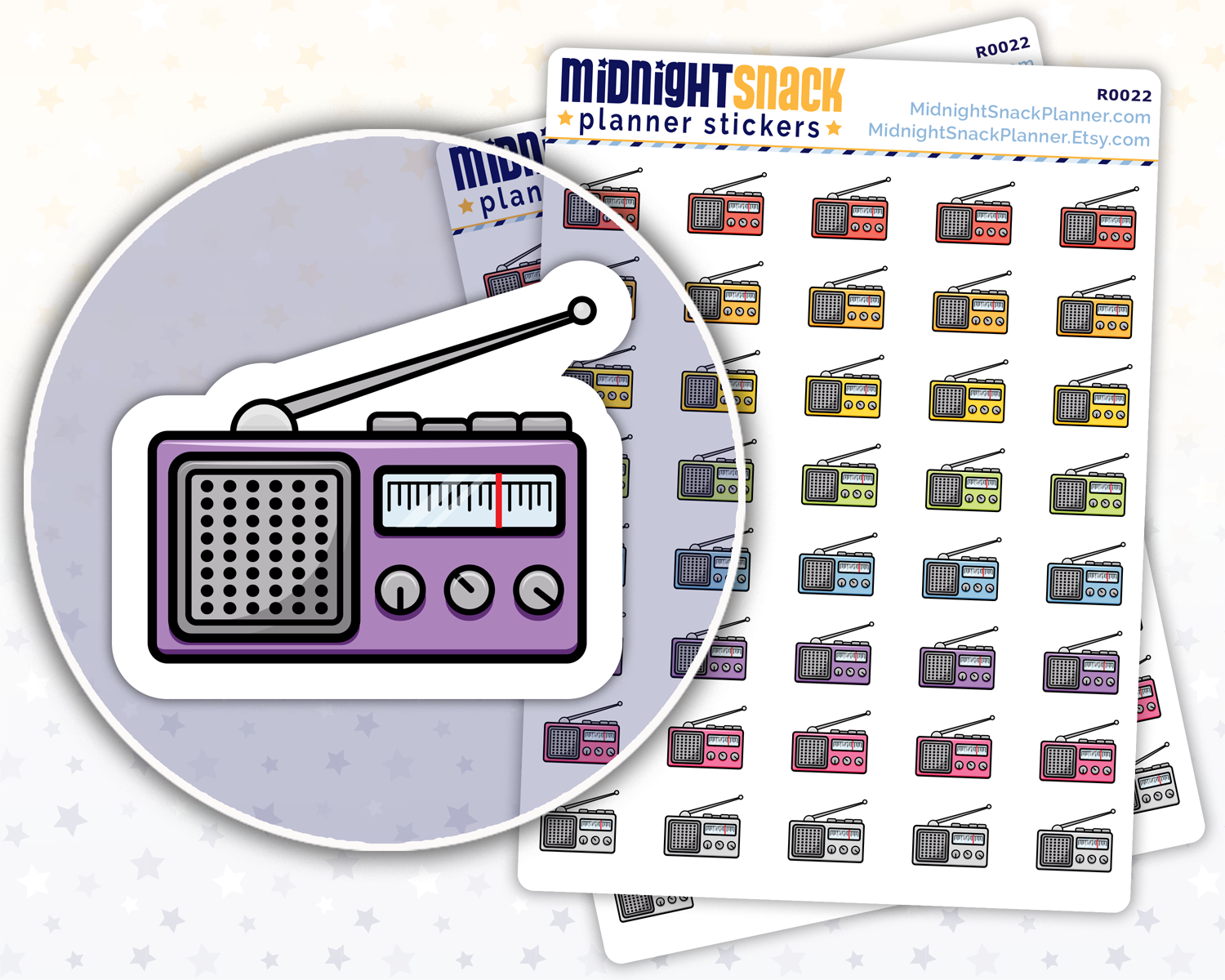 FM Radio Icon: Music Planner Stickers