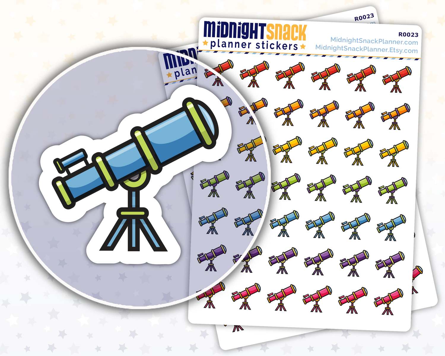 Telescope Icon: Astronomy Planner Stickers