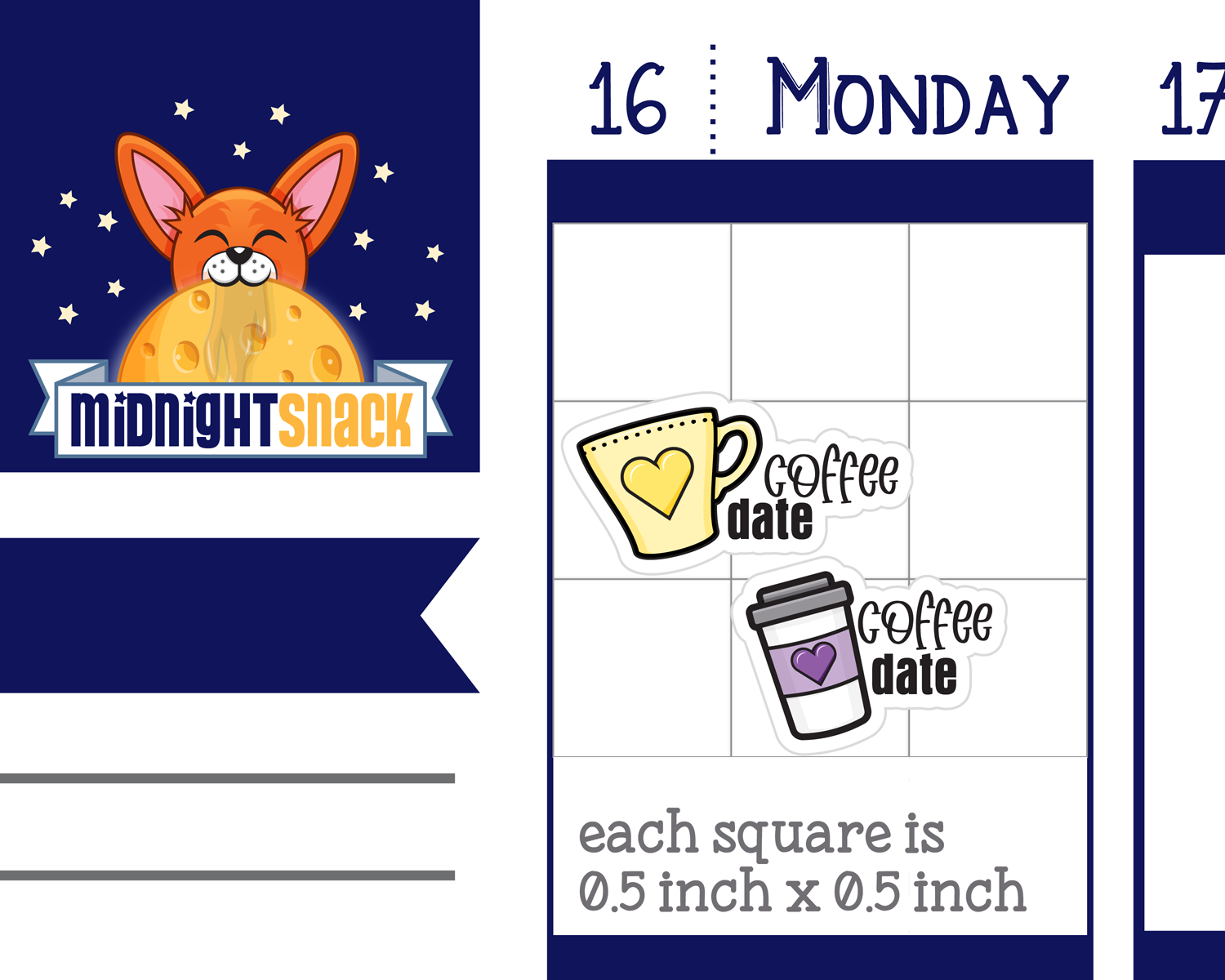 Coffee Date Reminder Planner Stickers