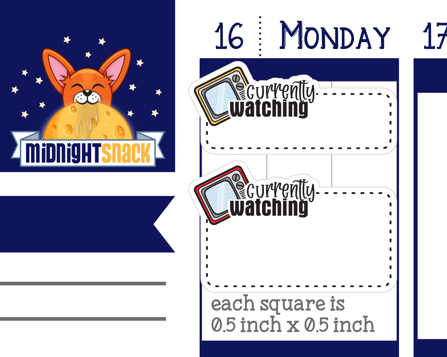 Currently Watching: TV and Movie Planner Stickers