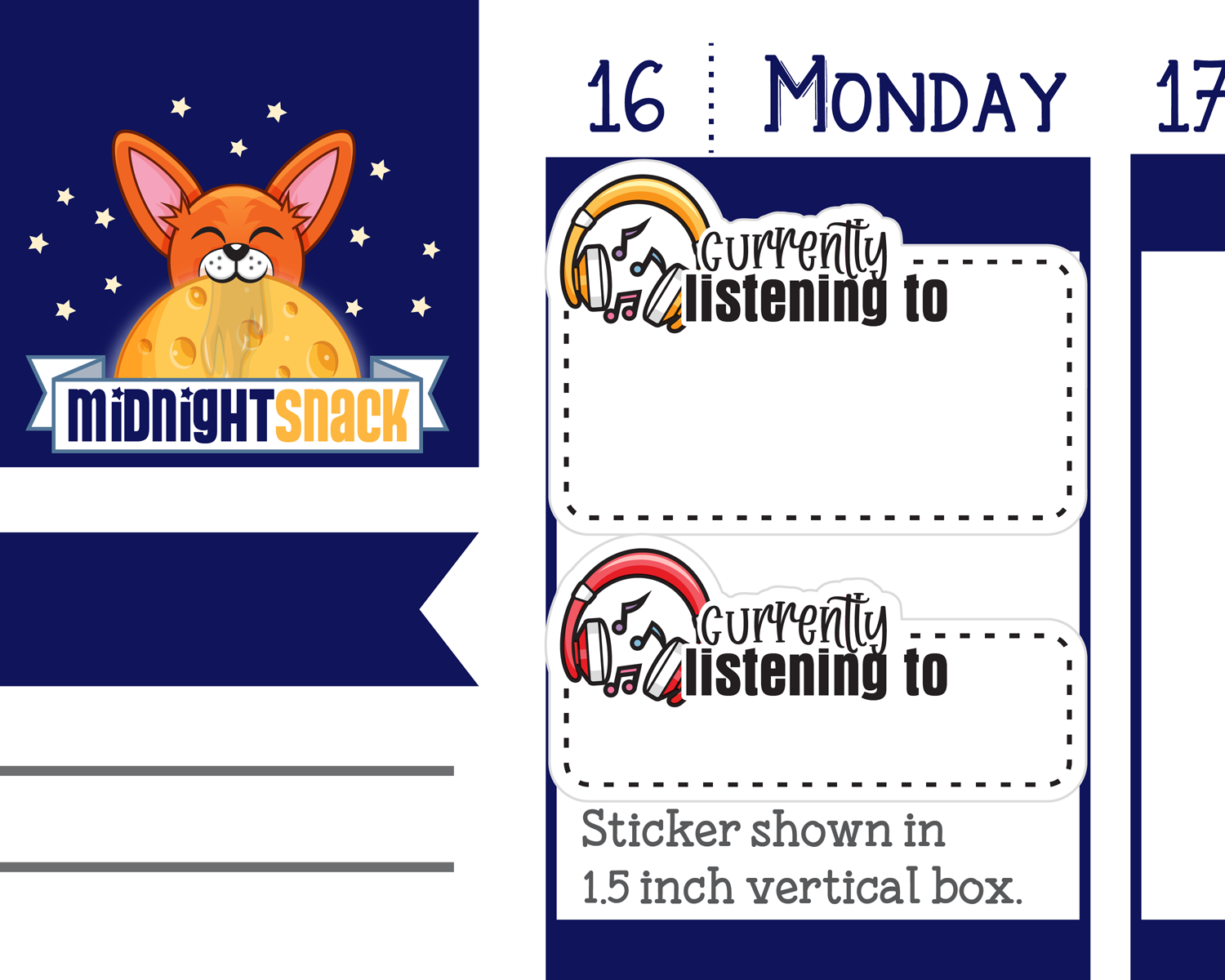 Currently Listening to: Music Lover Planner Stickers